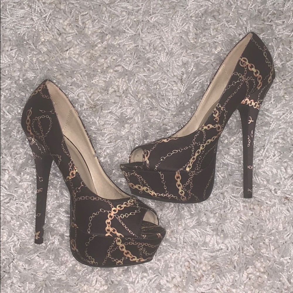 Open toe high heels